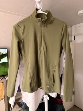 Under Armour Olive Green Women's Full-Zip Bomber Jacket